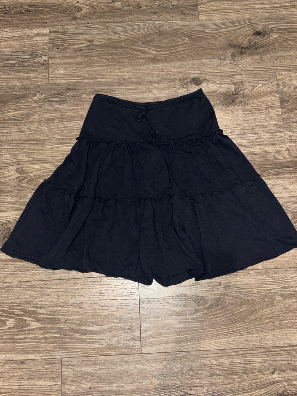 Brandy Melville Navy Tiered Drawstring Skort